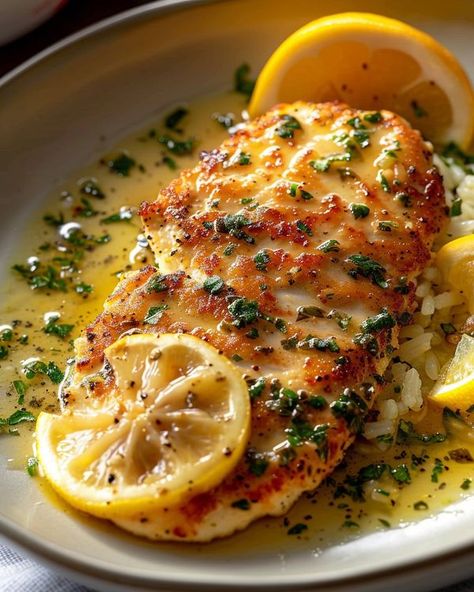 Picky Picks, Broil Recipes, Chicken Piccata Easy, Chicken Board, Lemon Chicken Piccata, Chicken Cutlet Recipes, Chicken Lemon, Lemon Caper Sauce, Breaded Chicken Cutlets