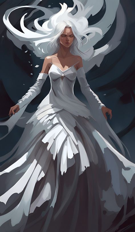 Elemental Goddess Art, Wind Costume Element, Dress Physics Reference, Wind Goddess Art, Air Element Dress, Wind Elemental Female, Wind Element Character Design, Air Element Aesthetic Outfit, Light Elemental Character