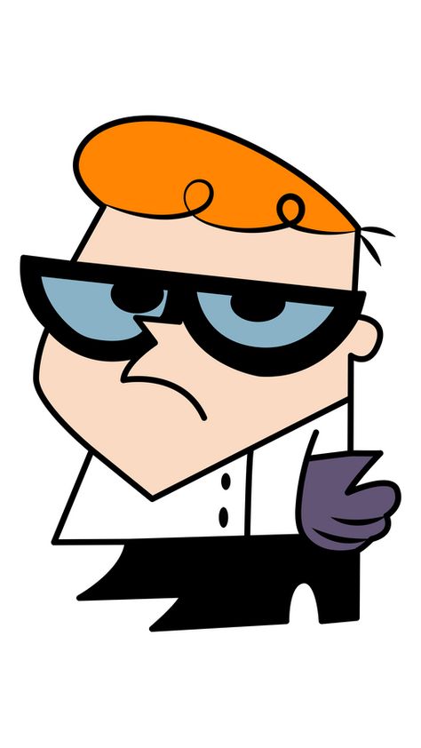 This character is the genius-scientist boy Dexter, who is a main character of the old animated series named Dexter's Laboratory. As you see his face here, you can notice that he is disappointed.... 90 Cartoon Characters, Dexter Cartoon, Easy Cartoon Characters, Cartoons 1990s, 90s Cartoon Characters, Dexter’s Laboratory, Dexter's Laboratory, Male Cartoon Characters, Old Cartoon Characters