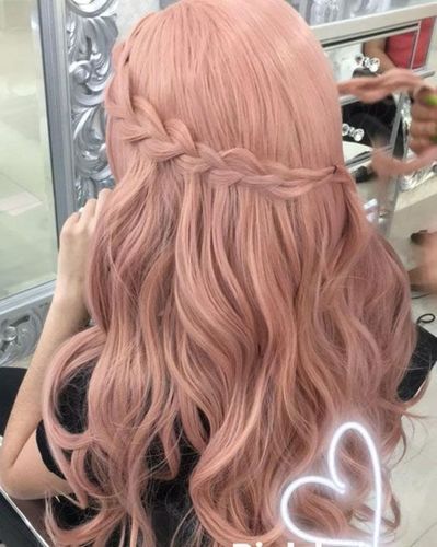 Lace Front Wigs Pink, Women Anime Cosplay, Wigs Pink, Pastel Pink Hair Color, Pink Lace Front, Wigs Hairstyles, Summer Halloween, Pink Wigs, Light Pink Hair