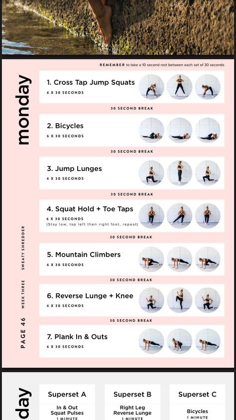 Sweat It to Shred It Sarah's Day Workout, Model Workout Plan, Sarahs Day, Beauty Routine Weekly, Shred Workout, Sarah Day, Monday Workout, Sarah's Day, Fitness Routines