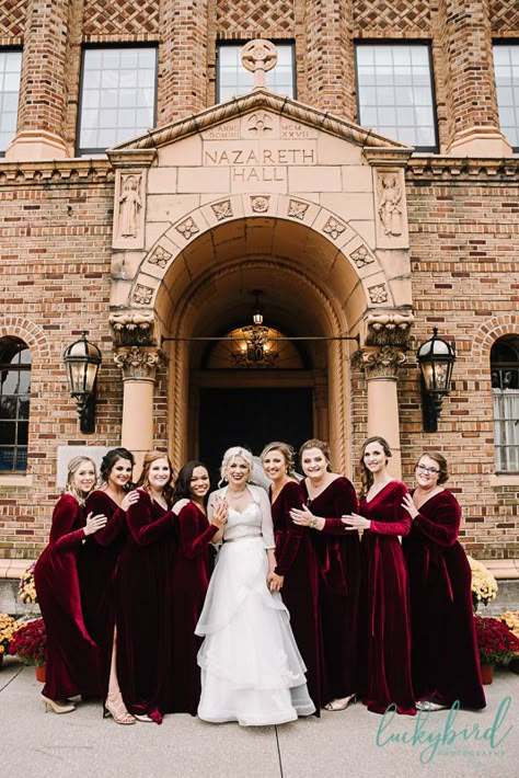 Dark Red Bridesmaid Dresses Velvet, Winter Velvet Bridesmaid Dresses, Red Black And Gold Wedding Theme Bridesmaid Dresses, Red Velvet Bridesmaid Dresses Winter, Velvet Red Bridesmaid Dress, Velvet Bridesmaid Dresses Fall Wedding, Velvet Bridesmaid Dresses Winter, Christmas Wedding Bridesmaids Dresses, Red Velvet Bridesmaid Dresses