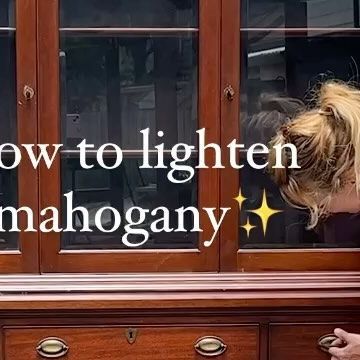 Michelle McRae | “Shelly” Your DIY BFF on Instagram: "Details HERE 👇🏽 Yes, you can lighten mahogany wood. My process is typically to strip, then sand, bleach, paint wash and seal. If you want process details or product links, COMMENT “mahogany” and I’ll send them to you. FYI: if you receive a blank message, doublecheck that you are following me. IG may block it thinking it is spam. #mahoganywood #furnituremakeover" Bleaching Cherry Wood Furniture, How To Lighten Mahogany Wood, Bleaching Mahogany Furniture, How To Strip And Bleach Wood, Bleached Mahogany Furniture, Bleaching Mahogany Wood, Stripping Mahogany Furniture, Bleach Mahogany Wood, Diy Bff