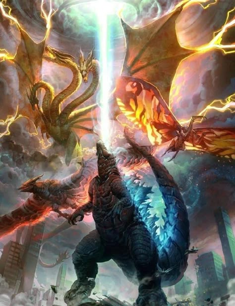 Tiamat Dragon, Godzilla Monsterverse, Godzilla 2, Monster Pictures, Godzilla And Kong, King Ghidorah, Godzilla 2014, Monster Verse, Godzilla Wallpaper