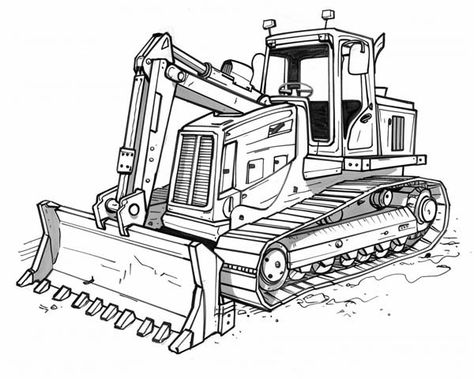 Construction Vehicles Coloring Pages Excavator Coloring Page Free Printable, Excavator Coloring Page, Construction Vehicles Printables, Construction Coloring Pages, Vehicle Coloring Pages, Vehicles Coloring Pages, Big Machines, Cement Truck, Construction Vehicle