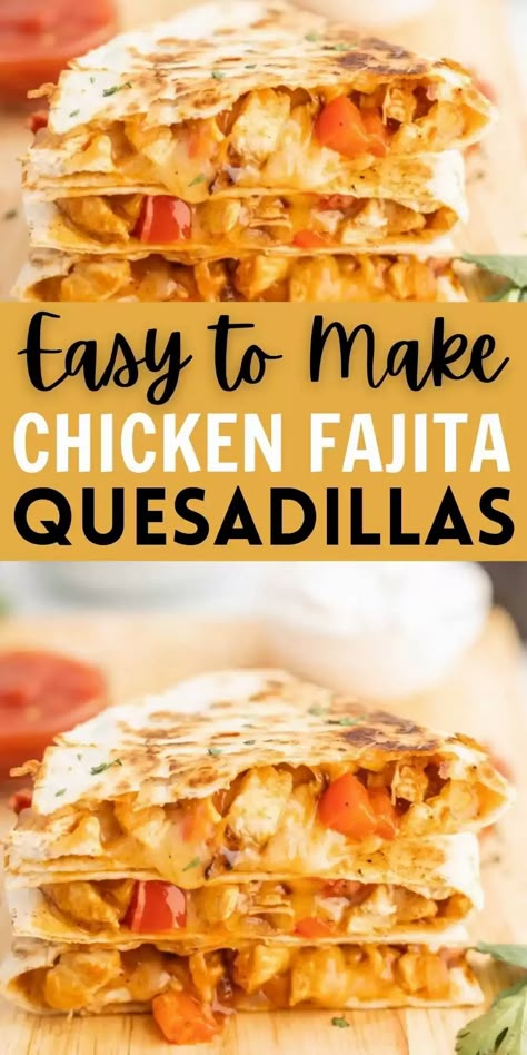 Blackstone Chicken Fajita Quesadillas, Fajita Quesadilla Recipe Chicken, Blackstone Chicken Quesadillas, Recipes With Chicken Fajita Meat, Fahijatas Recipe, Chicken Fajitas Skillet, Fajita Quesadilla Recipe, Fajita Sides, Chicken Fajita Quesadilla