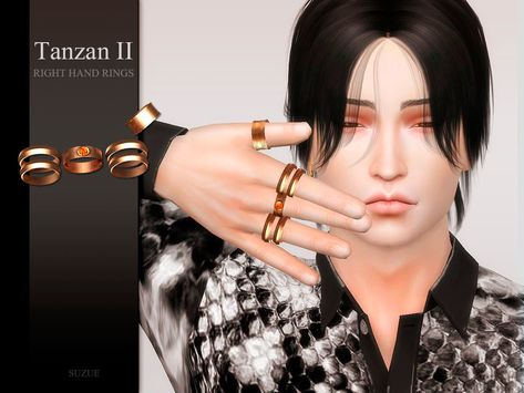 Sims 4 Male Earrings Maxis Match, Sims 4 Cc Accessories Rings Male, Sims 4 Cc Rings Male, Elder Ring, Cc Accessories, Male Teen, Sims 4 Nails, The Sims 4 Skin, Sims Clothes