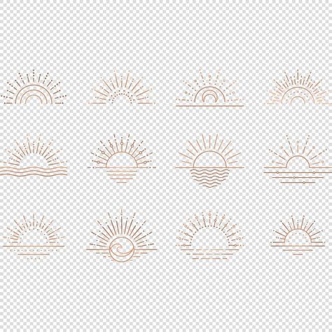 Boho Sunrise Tattoo, Boho Sunset Tattoo, Sun Line Tattoo Design, Sunset Outline Tattoo, Horizon Sun Tattoo, Mini Sunset Tattoo, Sunrise Finger Tattoo, Small Tattoos Sunset, Fineline Sunset Tattoo