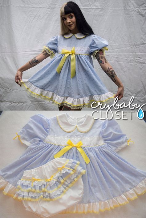 Melanie Martinez Style Melanie Martinez Outfit Ideas, Melanie Martinez Inspired Outfits, Melanie Martinez Dress, Melanie Martinez Style, Melanie Martinez Outfits, Blue Clothes, Baby Closet, Anne Frank, Blue Outfit