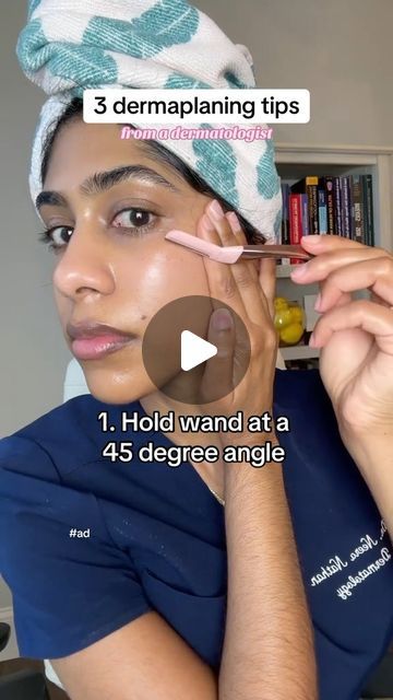 Dr. Neera Nathan on Instagram: "@schickhydrosilk Dermaplaning Wand is my secret to instantly radiant skin as a dermatologist. Pick yours up @target today! #ad #hydrosilkpartner #dermaplaning #fyp" Dermablading Face, At Home Dermaplaning Facial, How To Dermaplane Your Face, Diy Dermaplaning At Home, How To Dermaplane At Home, Dermaplaning At Home, Derma Pen, Pick Yourself Up, Nail Beauty