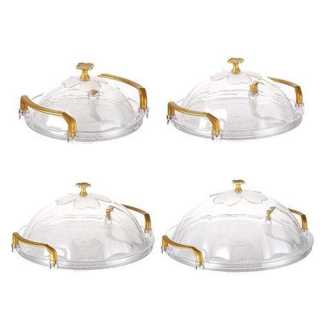 Cake Tray with Dome Serving Tray, Decorative Dessert Snack Tray Fruit Dessert Tray for Tea, Food Breakfast - AliExpress Makeup Place, Cake Plate With Dome, Cake Stand With Cover, Drinks Breakfast, Cake Stand With Lid, Entertaining Snacks, Cake Stand With Dome, Round Serving Tray, Cake Tray