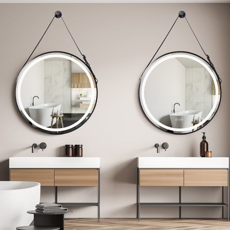 Lighted bathroom mirror