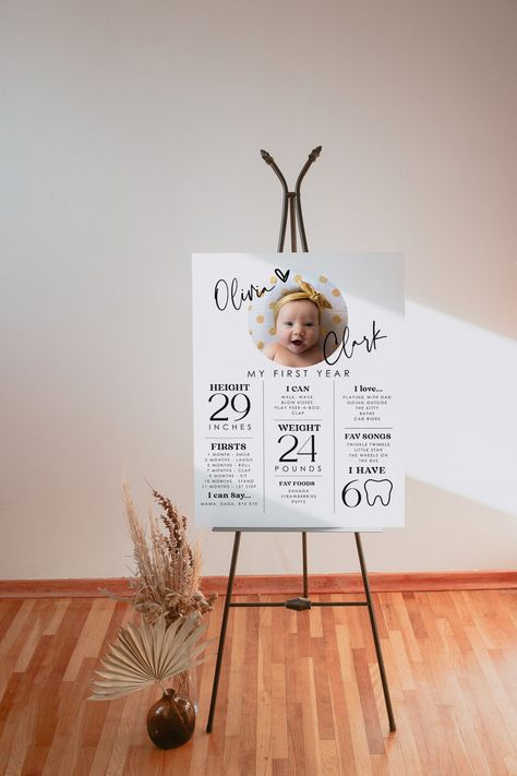 2nd Birthday Milestone Board, First Year Milestone Board, 1st Bday Milestone Board, First Birthday Milestone Board, Milestone Poster First Birthday, First Birthday Milestone, First Birthday Posters, Milestone Board, Safari Baby Shower Invitations