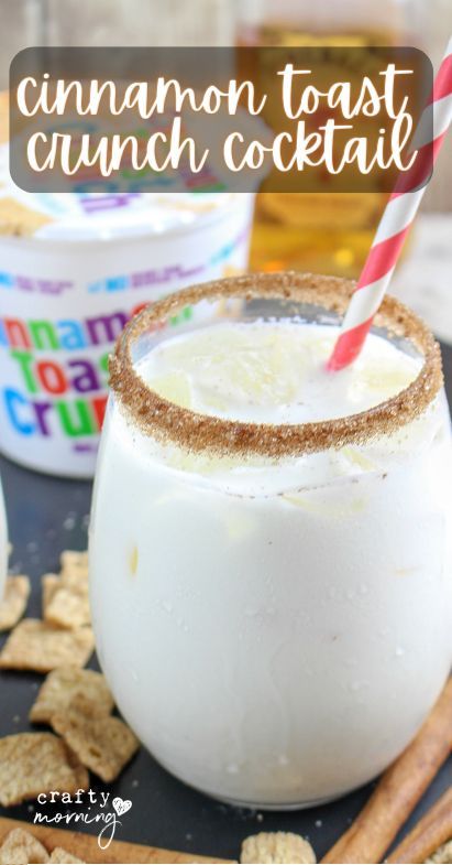 Cinnamon Toast Crunch Cocktail- delicious easy alcoholic cocktail to make for a party. Girly fireball and rumchata drink to make. Rumchata Cinnamon Toast Crunch, Cinnamon Toast Drink, Cinnamon Toast Crunch Drink Cocktails, Cinnamon Toast Crunch Alcoholic Drink, Hot Rumchata Drinks, Cinnamon Toast Crunch Cocktail, Fireball Rumchata Drink, Rum Chats And Fireball, Rumchata Fireball Drinks