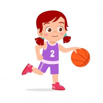 Premium Vector | Happy cute kid girl play train basketball Sports Day Clipart, Girl Playing Basketball, Verbs For Kids, Bus Crafts, Giraffe Crafts, Basketball Drawings, Kindergarten Songs, Cartoon Style Drawing