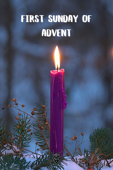 The season of Advent is a period of both repentance and celebration. We spend time in spiritual preparation for the coming of Jesus Christ at Christmas. First Advent Candle, First Sunday Of Advent Hope, 1st Sunday Of Advent Catholic, Advent Pictures, First Advent Sunday, First Day Of Advent, Advent Hope, Advent Sunday, Third Sunday Of Advent