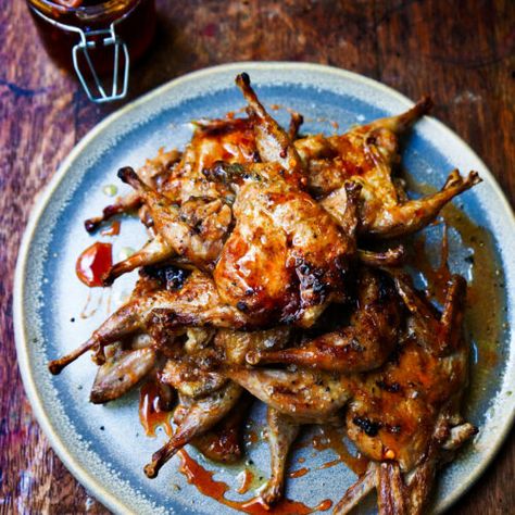 Foul Recipe, Grilled Quail, Quail Recipes, Spoon Bread, Quails, Wild Game Recipes, Hot Honey, Duck Recipes, Rabbit Food