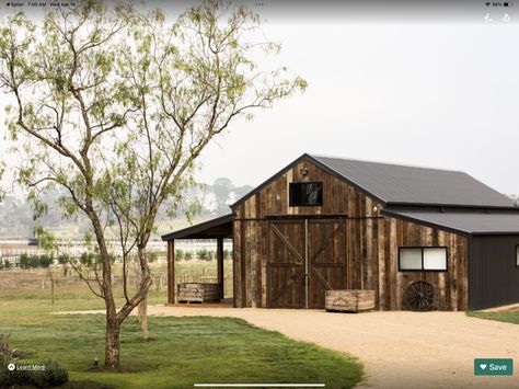 Barn Exterior Ideas, Colorbond Cladding, Furniture Australia, Barn Style Shed, Timber Joinery, Barn Remodel, Barn Houses, Farm Shed, Shed Home