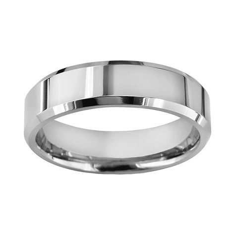 Titanium Beveled Wedding Band - Men, Size: 11.50, Grey Beveled Wedding Band, Cheap Wedding Rings, Navel Jewelry, Silver Wedding Bands, Silver Wedding Rings, Men's Jewelry Rings, Gold Wedding Rings, Mens Wedding Rings, Silver Man