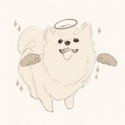 RIP Gabe The Dog GIF - DogHeaven DogAngel - Discover & Share GIFs Pomeranian Drawings, Gabe The Dog, Cartoon Dog Drawing, Dog Angel, Dog Animation, Dog Heaven, 강아지 그림, Voltron Legendary Defender, Dog Illustration