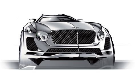 BENTLEY BENTAYGA, THE ULTRA-PREMIUM SUV – Auto&Design Bentley Concept, Ideation Sketches, Automotive Sketching, Car Sketching, Car Render, Automobile Sketch, Exterior Sketch, Car Grill, Small Luxury Cars