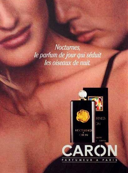 Caron Perfumes: Nocturnes by Caron c1980 Europe In May, Pub Parfum, Caron Perfume, Perfume Adverts, New York Restaurants, Night Blooming Jasmine, Fragrance Advertising, Fragrance Ad, Ad Photography