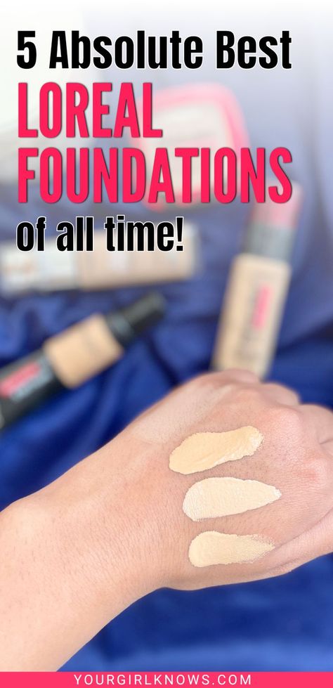 Tired of foundation that doesn't live up to the promise? Look no further than these top 5 amazing L'Oréal Foundations! Get ready for makeup magic with long lasting coverage and a totally flawless finish. Click to explore the perfect match for you today! Foundation For Aging Skin, Loreal Foundation, Foundation Color Match, Foundation For Sensitive Skin, Best Foundation For Dry Skin, Best Foundation For Oily Skin, Best Drugstore Concealer, Best Drugstore Mascara, Drugstore Concealer