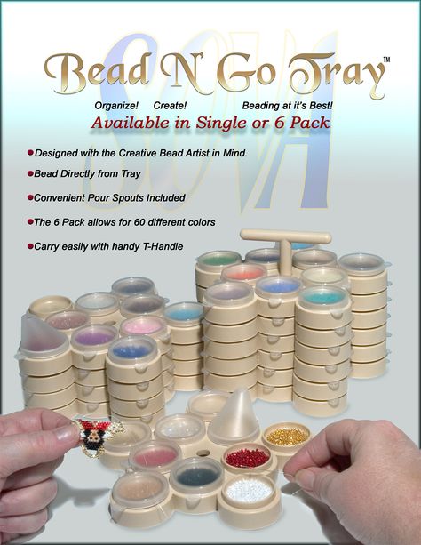 Bead N' Go, 6-Pack, Sova Enterprises Bead Organizing, Bead Organization, Bead Storage, Tray Organization, Beaded Tassel Earrings, Single Bead, Beading Ideas, Beaded Bracelet Patterns, Craft Room Organization