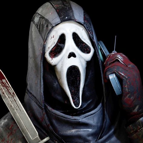 Scream Pfp Ghostface, Cool Ghost Face Pfp, Ghostface Dbd Pfp, Ghostface Aesthetic Icon, Horror Pfp Aesthetic, Cool Ghostface Pfps, Ghostface Widget Pictures, Slasher Pfp, Danny Johnson Ghostface