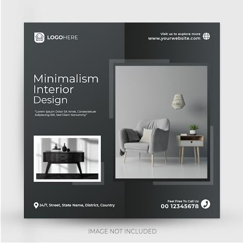 Interior Design Catalogue Layout, Simple Instagram Design, Interior Social Media Design, Interior Banner Design, Interior Design Instagram Post Ideas, Minimal Banner Design, Interior Poster Design, Interior Design Social Media Posts, Interior Design Ads