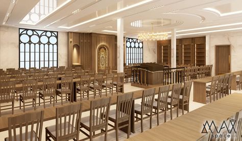 SMALL SYNAGOGUE DESIGN | Autodesk Community Gallery Synagogue Design, Synagogue Interior, Modern Church, Starter Home, Come And See, Interior Ideas, Vision Board, Temple, Architecture