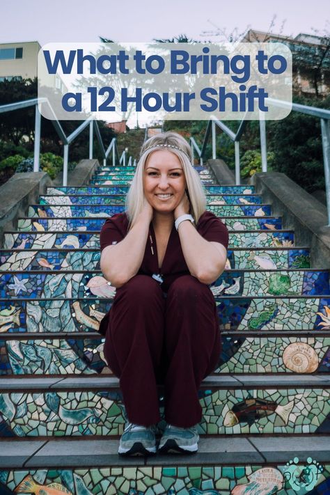 What to bring to a 12 hour shift. Night Shift Nurse Bag Essentials, Night Shift Must Haves, Night Shift Nurse Essentials, New Grad Nurse Essentials, Travel Nursing Packing, Long Sleeve Under Shirt, 12 Hour Shift, Travel Nurse Housing, Nurse Essentials