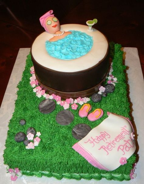 Retirement Cakes For Women, Retirement Cakes Ideas For Women, Cake Ideas For Women, Retirement Party Cakes, Sugar Decorations For Cakes, Retirement Cake, Retirement Ideas, Birthday Cake Pops, Sugar Cake