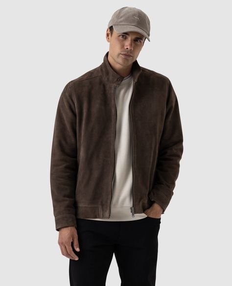 Glen Massey Leather Jacket Leather Coat Jacket, Winter Mode, Real Leather Jacket, Classic Jacket, Brown Suede Jacket, Brown Jacket, Suede Jacket, Jackets Online, Leather Jacket Men