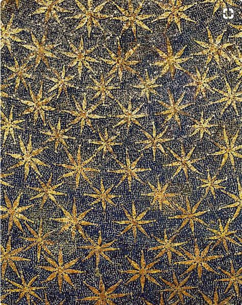 Mosaic stars on the ceiling of the vault, Mausoleo di Galla Placidia, Ravenna, Italy (mid 5th century) Stars On The Ceiling, Ravenna Italy, The Ceiling, The Vault, Blue And Gold, Mosaic, Ceiling, Italy, Tumblr