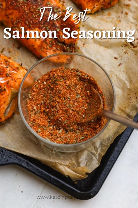 Discover the Best Seasoning for Salmon: Elevate your salmon dishes to gourmet perfection with our top-notch seasoning recommendations. Unlock a world of flavor and impress your guests. Easy Salmon Seasoning, Salmon Seasoning Recipe, Seasoning For Salmon, Fresh Salmon Patties, Keto Seasoning, Fish Seasoning, Salmon Recipes Oven, Fish Dinners, Low Carb Salmon