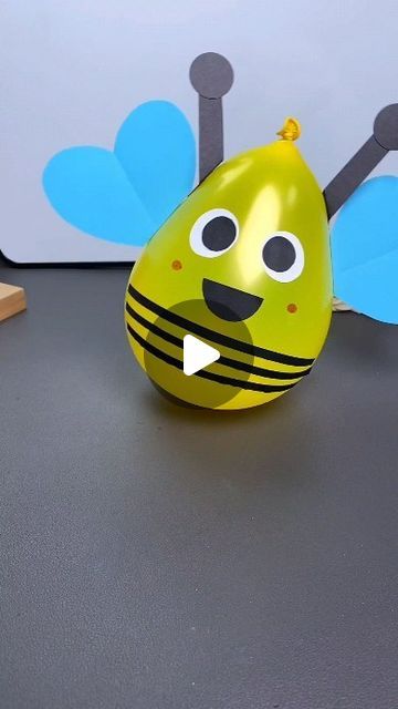 59K views · 2.9K likes | paper crafts creator on Instagram: "Title: "Buzzing Bee Tumbler: A Playful Balloon and Marble Craft!" Hashtags: #Handicraft #LetsPlayHandicrafts #HomemadeToys #ParentChildHandicrafts #HandsOnBrain" Balloon Bees, Balloon Activities For Kids, Balloon Bee, Balloon Activities, Bee Balloon, Bee Tumbler, Bee Crafts For Kids, Marbles Crafts, Balloon Crafts