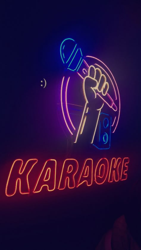 #karaoke #neonsignage Karaoke Room Aesthetic, Karaoke Bar Aesthetic, Karaoke Night Aesthetic, Xoxo Book, Neon Karaoke, Karaoke Logo, Karaoke Booth, 13 Bday Ideas, Arcade Business