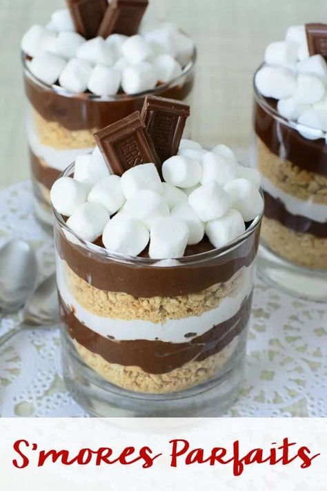 20 Gooey S'Mores Desserts to Give You Something to S'mile About! #smores #desserts #summer #campfire #marshmallow Baked Smores, Parfait Recipe, Smore Recipes, Summer Flavors, Parfait Recipes, No Cook, Easy No Bake, No Cooking, S'mores