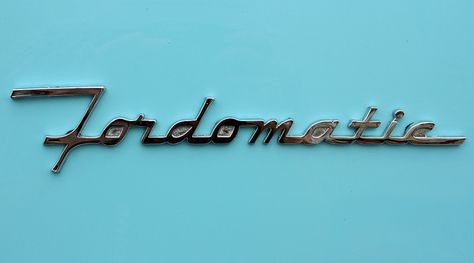 1954 Ford Customline 2-Door Sedan 70s Logos, Motorcycle Typography, Car Typography, Farm Branding, Blue Photos, 1954 Ford, Truck Photos, Car Lettering, Vintage Automobiles