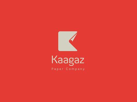 KAAGAZ logo design, branding on Behance Digital Marketing Branding, Paper Logo, Advertising Strategies, Corporate Communication, Flow Design, Logo Design Branding, Go With The Flow, Marketing Branding, Outdoor Advertising