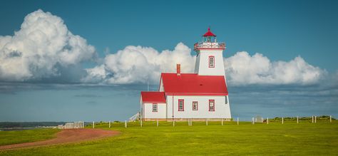 Wood Islands Lighthouse (Prince Edward Island) Wood Islands, Wilderness Photography, Family Travel Photography, Prince Edward Island Canada, Photos Travel, Wood Island, Lighthouse Pictures, Portraiture Photography, Vacation Photography