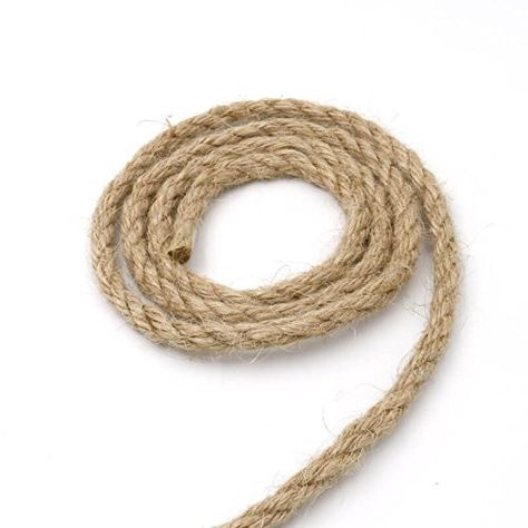 20M 4-Ply Natural Thick Jute String Strong Hemp Rope 6mm Craft Twine for DIY & Arts Crafts, Christmas Gift Packing, Gardening and Floristry, Garden Bundling (64 Feet) Craft Christmas Gifts, Jewelry Making Cord, String Crafts, Ribbon Crafts Diy, Cord Jewelry, Rope Cord, Gift Packing, Rope Crafts, Hemp Cord