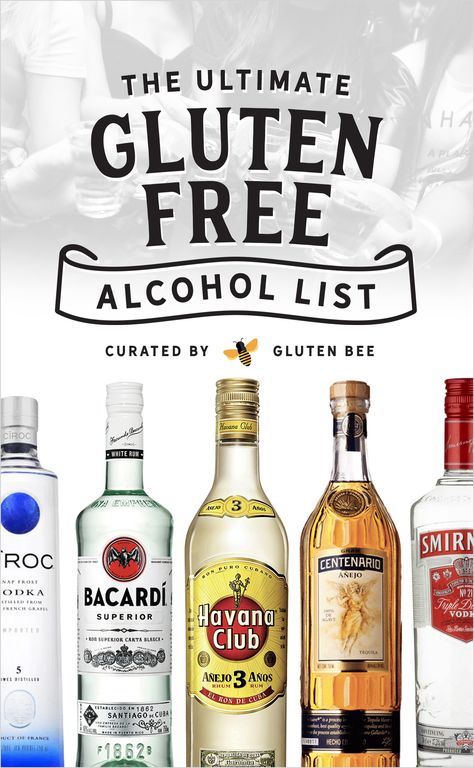 Gluten Free Alcohol List: Wheat Free Alcohols and Drinks - GlutenBee Gluten Free Alcoholic Drinks, Alcohol List, Gluten Free Cocktails, Gluten Free List, Celiac Diet, Gluten Free Food List, Gluten Free Drinks, Gluten Free Info, Gluten Free Alcohol