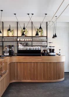 DCW éditions - Paris Cafe Bar Design, Wood Cafe, Cafe Counter, Café Design, Bakery Design Interior, Coffee Shop Interior Design, Build Inspiration, Design Café, Bar Interior Design