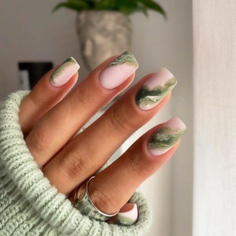 Marble Nail Designs, Fall Gel Nails, Nail Swag, Trendy Nail Design, Short Acrylic Nails Designs, Marble Nails, Pretty Acrylic Nails, Short Acrylic Nails, Nail Arts