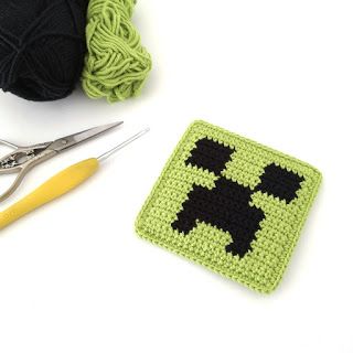 Musings of an Average Mom: Free Minecraft crochet patterns Minecraft Crochet Patterns, Cap Inspiration, Minecraft Crochet, Minecraft Pattern, Coaster Crochet Pattern, Christmas Cap, Coaster Crochet, Coaster Pattern, Lego Minecraft