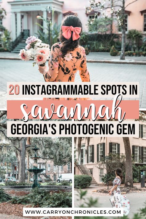 20 Instagram-Worthy Savannah Photo Spots You Can’t Miss Savannah Ga Instagram Pictures, Savannah Photoshoot, Savannah Georgia Travel, Savannah Restaurants, Savannah Historic District, Hidden City, Georgia Vacation, North America Travel Destinations, Instagram Locations