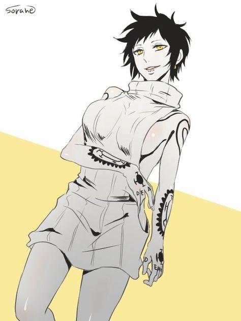 Fem Trafalgar D Water Law One Piece Fem Trafalgar Law, Trafalgar Law Genderbend, Law Genderbend, Fem Law, Water Law One Piece, One Piece Deviantart, Trafalgar Law One Piece, One Piece Crossover, Law One Piece