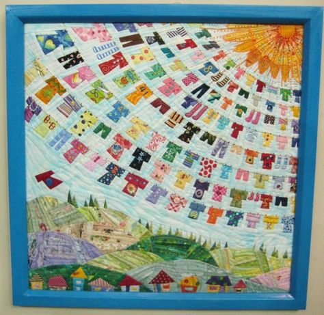 Cecilia Koppmann Baby Clothes Quilt, Colorful Quilt, Landscape Quilts, Quilt Festival, House Quilts, Mini Quilts, Quilting Crafts, Applique Quilts, Scrap Quilts